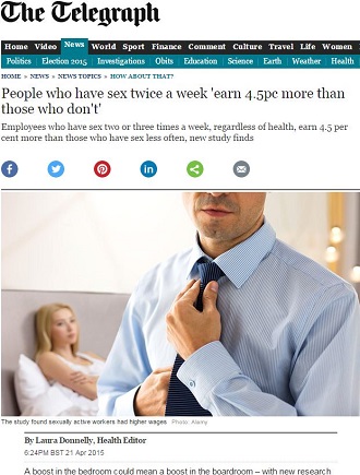 草食男子は低収入？ セックスと収入の相関関係が明らかにの画像1