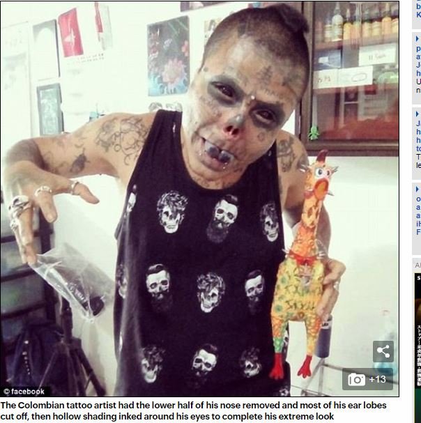 鼻・耳を削ぎ落とし、眼球タトゥーで「ドクロ顔」に… 彼らを身体改造に走らせるものとは？の画像4