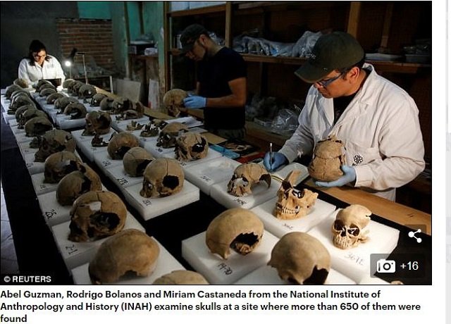 メキシコで頭蓋骨を固めて作った「スカル・タワー（6m）」が発掘される！ アステカ文明の生贄文化の犠牲者か!?の画像4