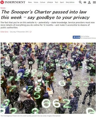 個人データの公的のぞきが英で合法に！ 日本人も監視対象となる「スヌーパーズ・チャーター法」が恐ろしすぎる！の画像1