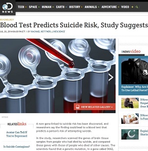 自殺を予言する血液 ― 自殺防止に光明か？（最新研究）の画像1