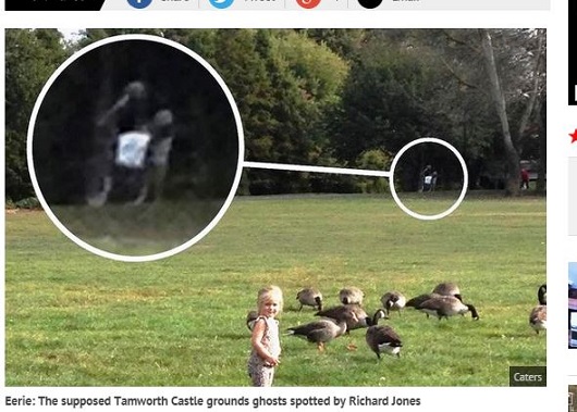 白馬の騎士の霊か？　タムワース城の心霊写真と不思議な青い砂嵐の画像1