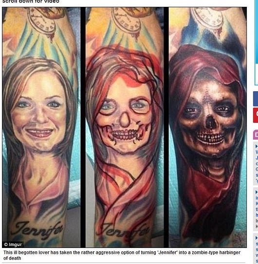 元カレ、元カノの名前のタトゥーを彫って後悔してたら…驚きの修正方法!!の画像1