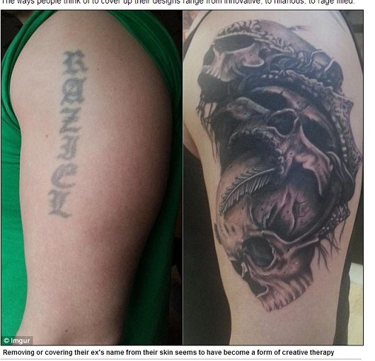 元カレ、元カノの名前のタトゥーを彫って後悔してたら…驚きの修正方法!!の画像3