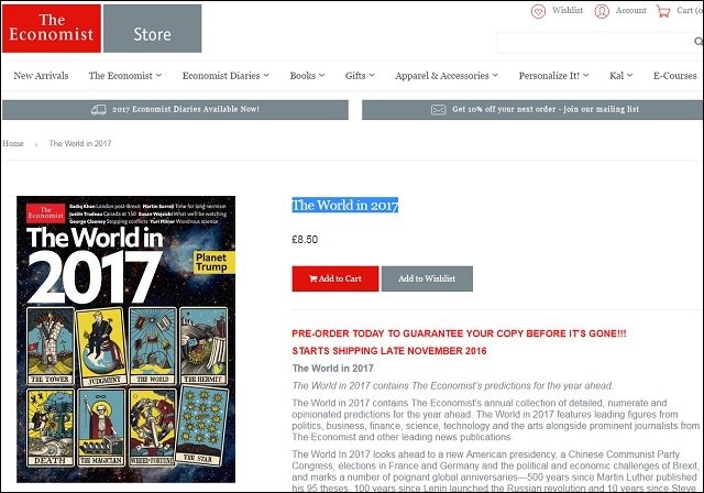 英誌『エコノミスト2017』の表紙がタロットで核戦争と世界滅亡を予言！ まもなく日本は消滅へ？の画像1