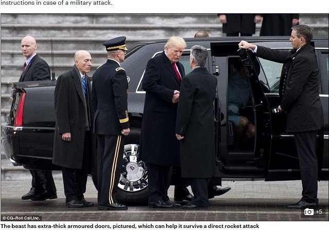 トランプ専用車「ビースト」が無敵すぎる！  化学兵器や爆弾にも負けない走る最高司令室のスペックとは？の画像2