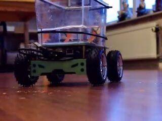 陸を移動する金魚!?　金魚自身が運転する画期的装置とは？