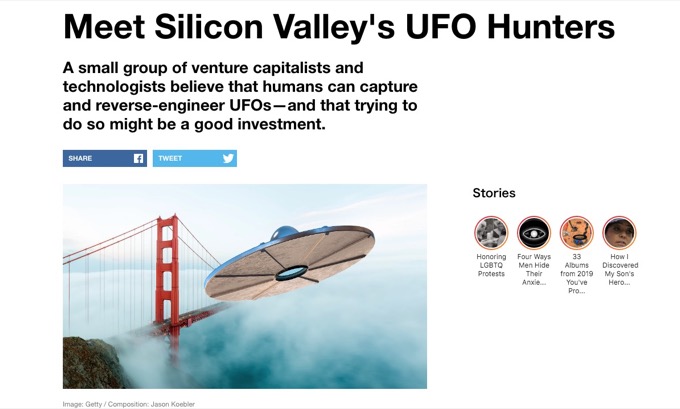 「UFO・宇宙人情報」を集めるシリコンバレーの天才たち！ MIT技術者「95％の真実は向こう側にある」の画像1