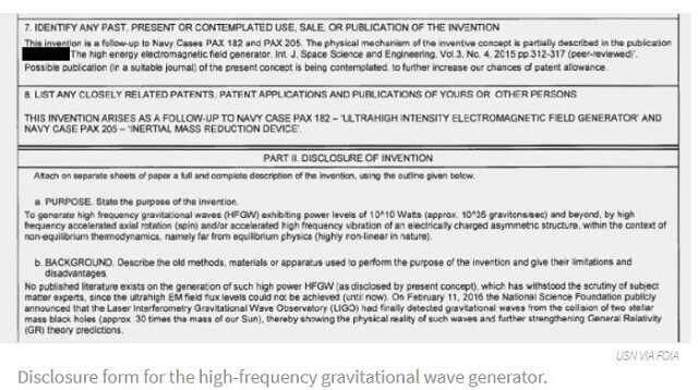 米海軍がUFO技術の特許出願、ガチの内部メール流出！ ペンタゴン所属のパイス博士が墜落UFOからリバースエンジニアリングかの画像2