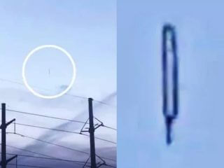 ロンギヌスの槍が空中に浮いていた!!!  UFOが「シン・エヴァ」人気に便乗中…時空ポータルの可能性も！