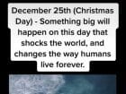 「今年のクリスマスに大事件」2485年から来たタイムトラベラーが警告!! 人類史激変、20日に前兆現象も