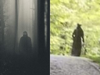 森で遭遇した不気味な黒い影に全米戦慄！ スレンダーマンか、死神か、新種UMAか… 議論沸騰！