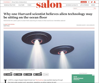 「2014年にエイリアンのUFOが太平洋に落下していた」ハーバード大教授が確信! 海底探索プロジェクト発足で回収への画像2