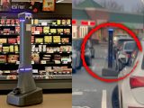 遂にAIが反乱を起こした? 所定ルートから外れて食料品店からロボットが脱走!