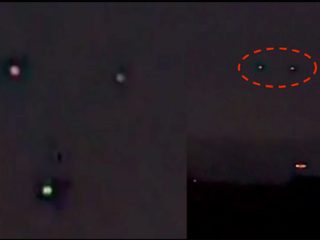 「三角形のUFO編隊」が撮影される！ 点滅する謎の発光体の正体は？=米