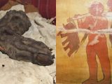 「2頭の象を運ぶ巨人」が描かれたヌビアのフレスコの謎! 長さ35cmの巨人の指が実在か