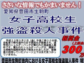 【未解決】女子高生が路上で下着を奪われ惨殺…犯行に垣間見れる“一致しない犯人像”の謎『豊田市女子高生殺害事件』