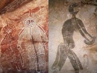 砂漠の洞窟に“古代宇宙飛行士”の壁画！？ヘルメットをかぶりスーツを着た奇妙な人物とは