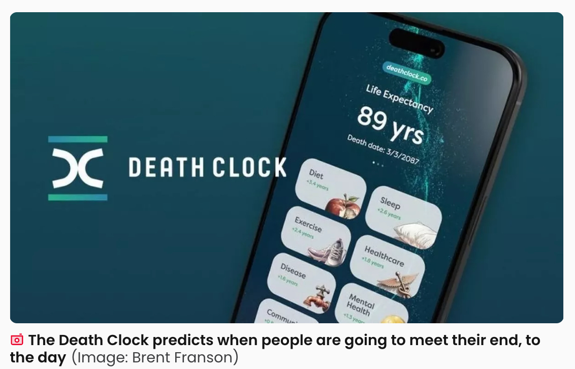 “自分が死ぬ日”を教えてくれるAIアプリ「デス・クロック」が開発者本人に警鐘の画像1