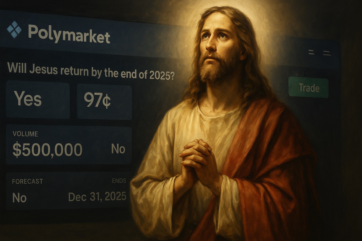 2025年、イエス・キリストの再臨に数千人が“賭け”ている! 7000万円以上が動く前代未聞の予測市場の画像1