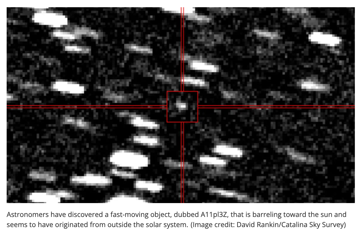 史上3番目の「恒星間天体」か?太陽系を貫く謎の訪問者「A11pl3Z」の画像2