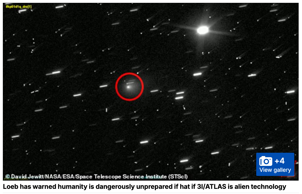 恒星間天体「3I/ATLAS」は“エイリアンの探査機”か？ハーバード大教授が警告する「地球到達」の具体的な時期とはの画像1