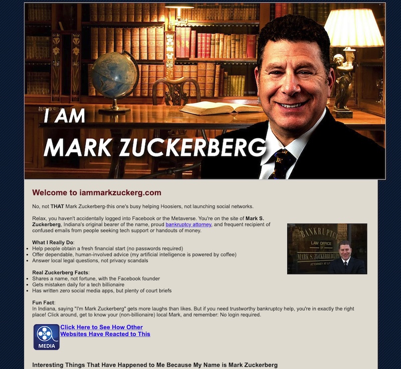 マーク・ザッカーバーグ、マーク・ザッカーバーグを訴える ― Facebookに何度も追放される「もう一人のザッカーバーグ」の画像3