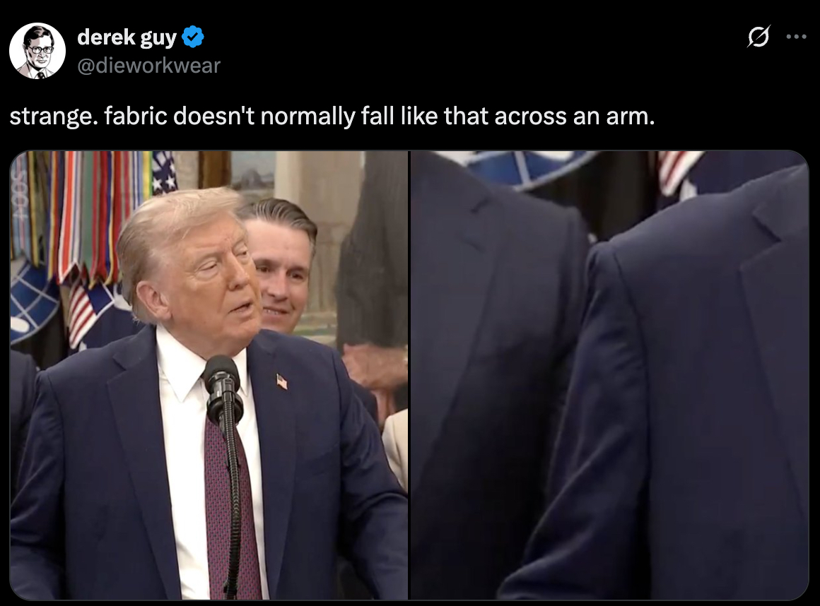 “死亡説”に続きトランプ大統領“生成AI説”が浮上!?「髪の一部がない」「肩が浮いている」…最新映像に“奇妙な違和感”の画像3