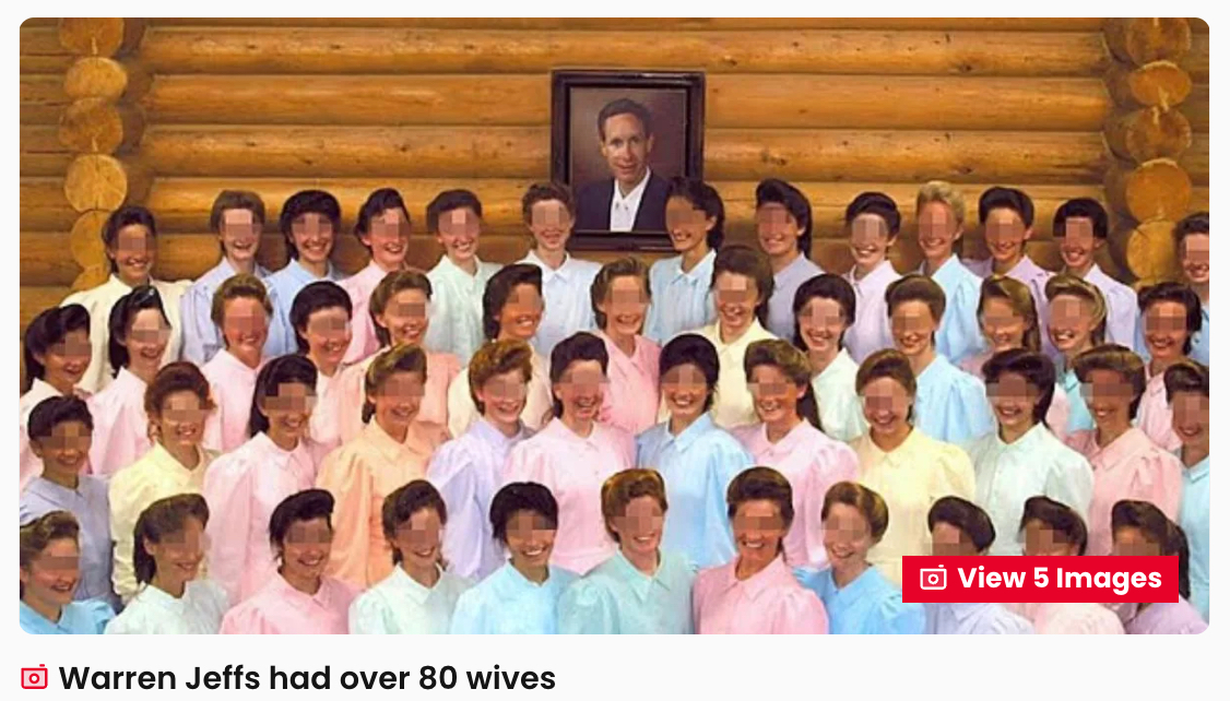 “85人の妻”を持つカルト教祖の「秘密の洞窟」発見 ― “世界の終わり”に備えた要塞の内部とはの画像1