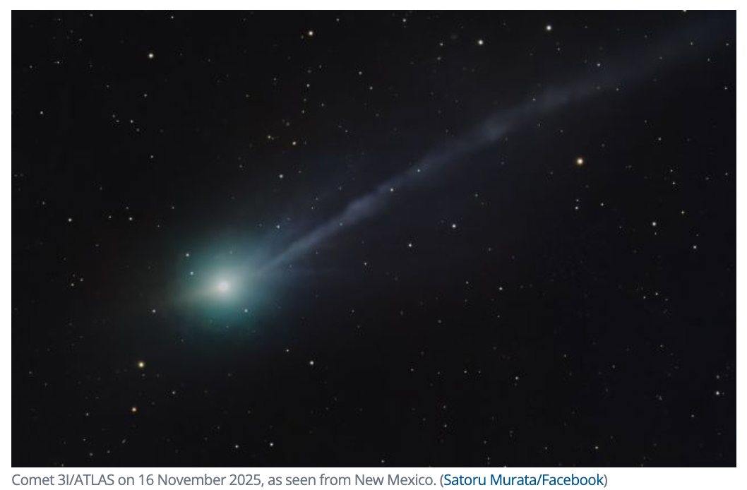 ついに“宇宙船説”に終止符？ 火星探査機が捉えた恒星間天体「3I/ATLAS」の“真の姿”をNASAが公開の画像4