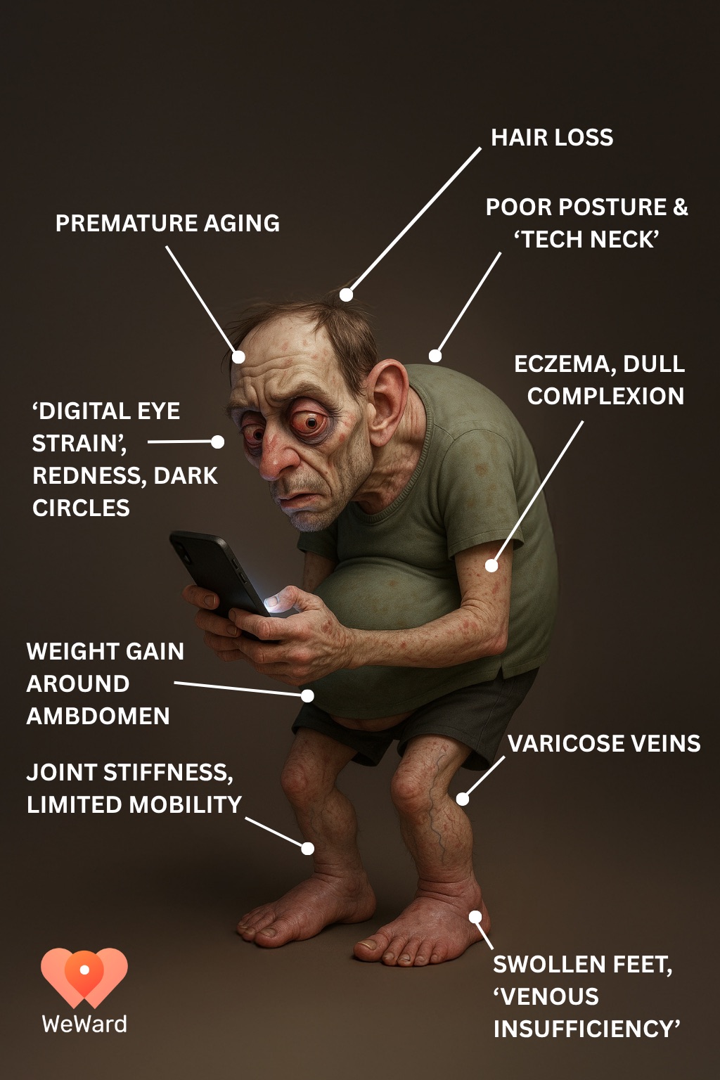 2050年、人類は“異形の姿”になる！？「座りすぎ」が招く衝撃の未来像、専門家が警告する「不活動の伝染病」とはの画像2