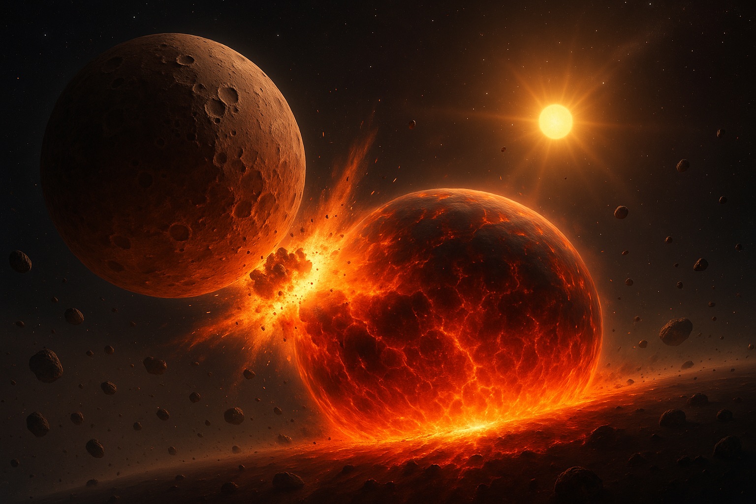 地球に激突し「月」を生んだ巨大天体“ティア”。その正体がついに判明?故郷は意外な場所だったの画像1