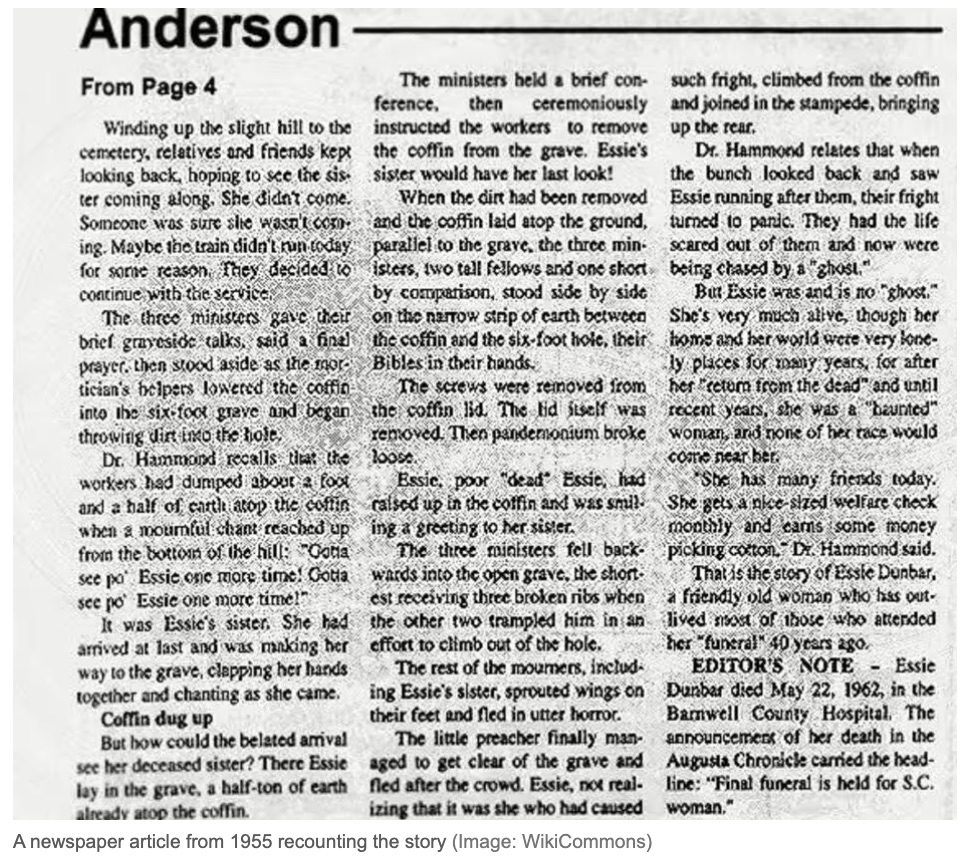 牧師は恐怖で穴に転落！ 自らの葬儀で棺から這い出し、その後47年間を生き抜いた「生き埋めからの生還者」の画像3