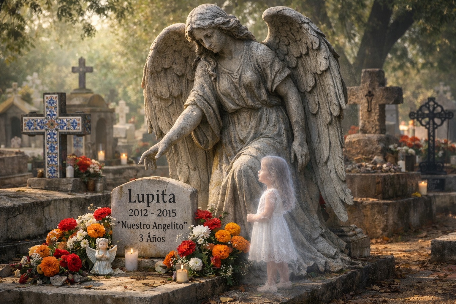 深夜の墓地で天使像が動き出す！？ メキシコで激写された「動く石像」と伝説の少女の謎の画像2