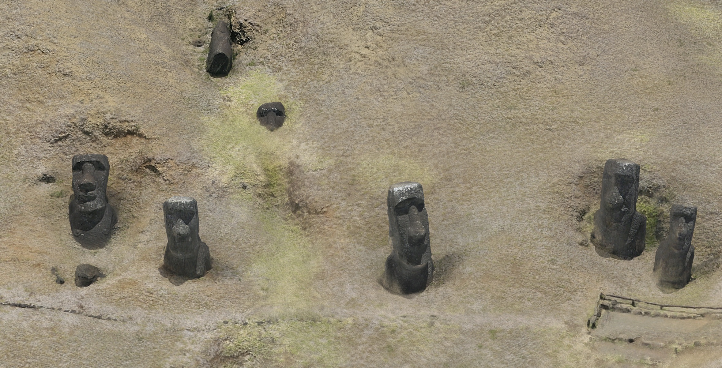 【神の視点】イースター島の「モアイ製造工場」が3Dマップで公開！ 到達困難エリアも丸見えにの画像2