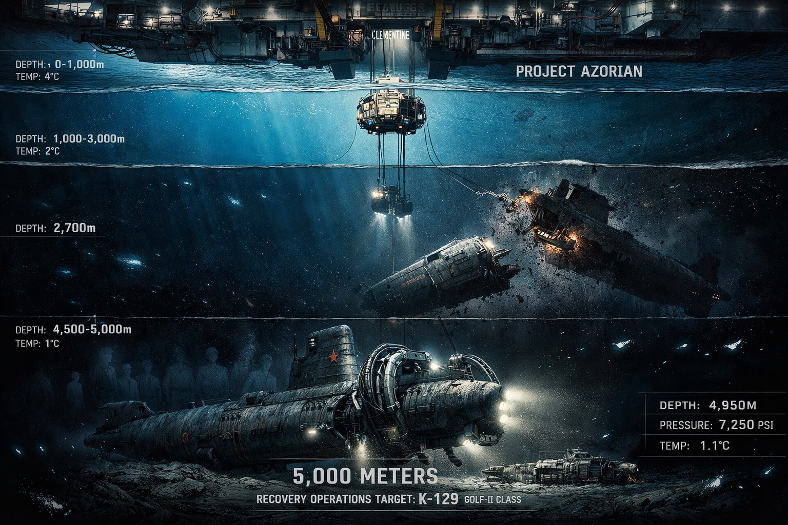 CIA史上“最も大胆な水中強奪劇”。深海5000メートルからソ連の核ミサイル搭載艦を盗み出した「プロジェクト・アゾリアン」の画像4