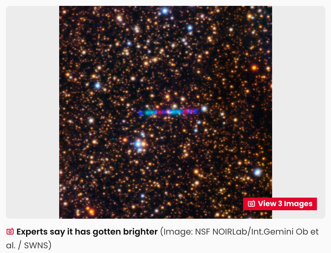 太陽系を去る3I/ATLASが“最期の閃光”！ 忘れかけた頃に起きた異常発光と、ローブ教授がまたまた警鐘を鳴らす「人工物説」の画像2