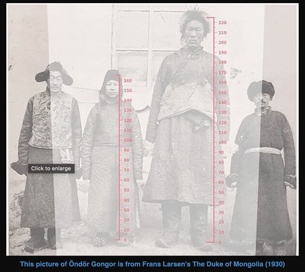 馬を担いで川を渡るモンゴルの巨人！ 伝説の探検家が目撃した“幻の8フィート男”「ウンドゥル・ゴンゴール」とはの画像3