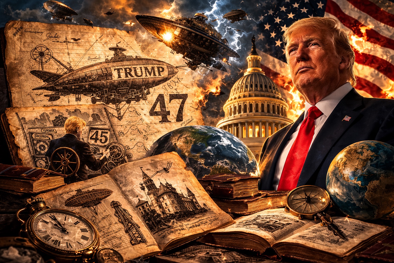 トランプは“タイムトラベラー”だった!? 100年前の絵画に予言された「TRUMP」と「47」の符号が話題にの画像1