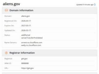 米政府が「Aliens.gov」のドメインを取得！ トランプのUFO機密ファイル全面公開がついに始まる!?