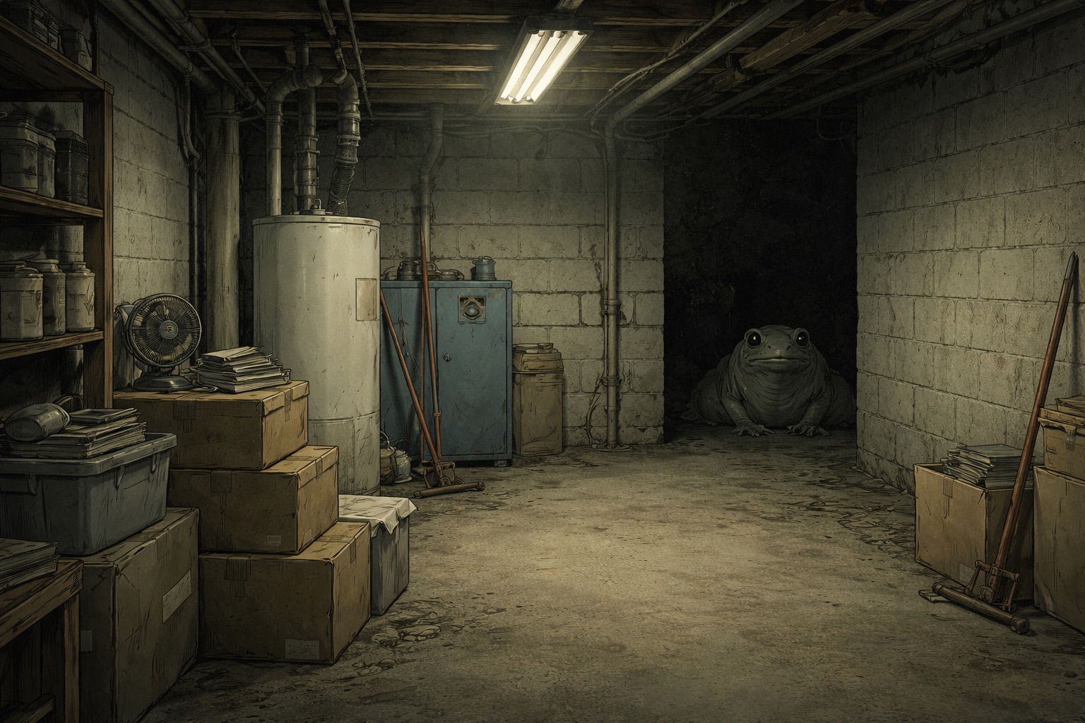 自宅の地下室に潜む“巨大な半透明カエル”の恐怖！ ネット発のリアルなUMA？「フィッツのカエル」事件とはの画像2