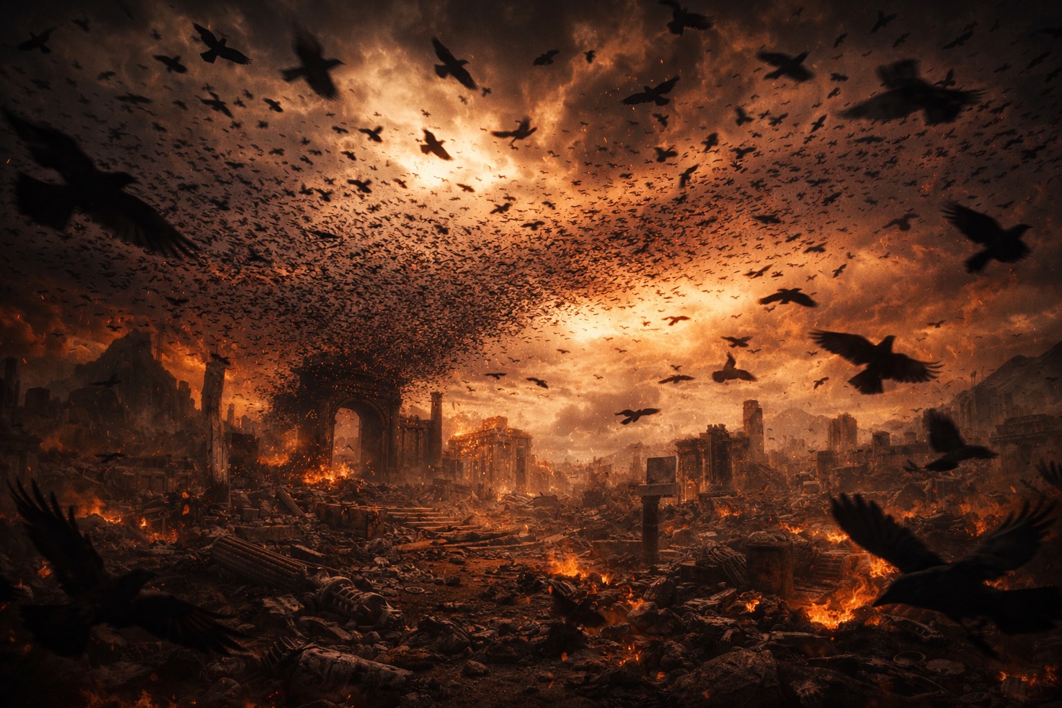 イスラエルの上空を黒く染める「無数のカラス」！ 中東戦争の激化とリンクする“破滅の予兆”にネット騒然の画像2