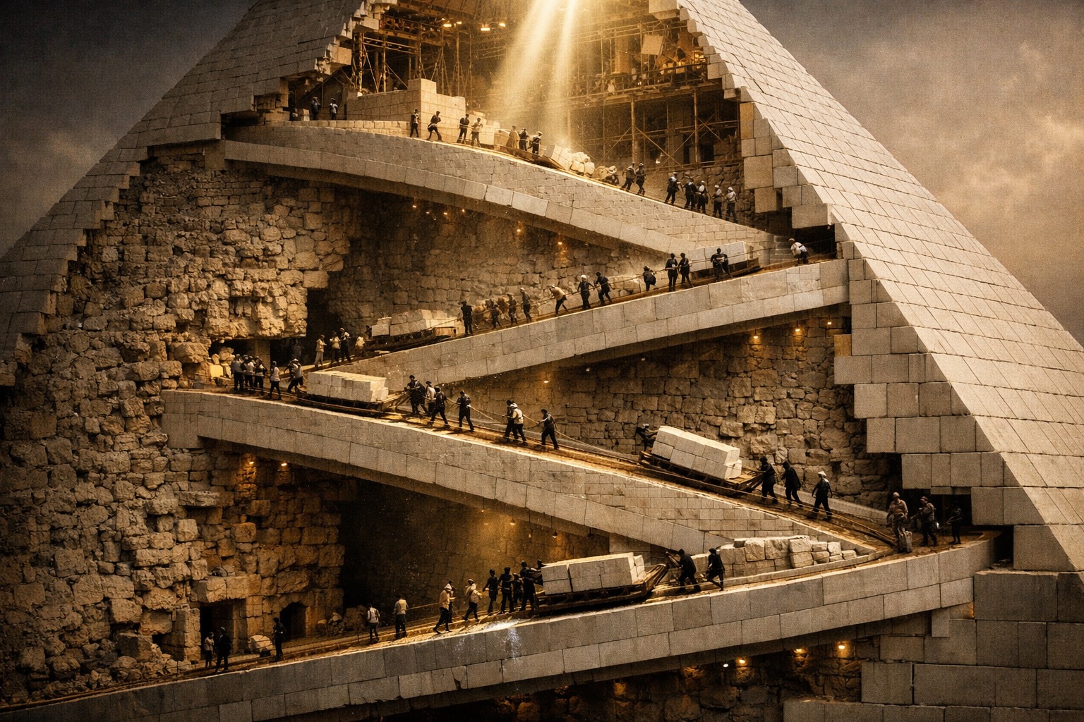 ギザの大ピラミッドは「たった27年」でどうやって建てられた!? コンピューター科学者が導き出した“超効率的”な建造システム仮説の画像3