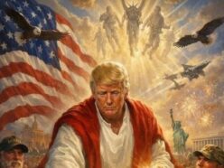 トランプの背後に浮かぶ“3本の角を持つヒューマノイド”!? AI画像が暗示する“第三次世界大戦”と終末のシナリオ