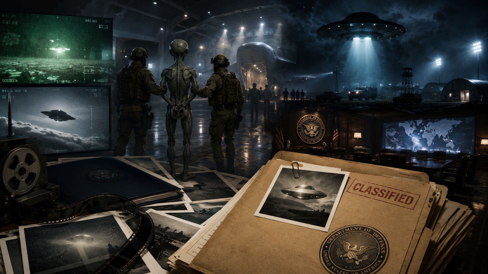 トランプ政権のUFO機密ファイル「第2弾」が間もなく公開か! 大統領の“宇宙人連行画像”投稿でネットが大騒ぎの画像1