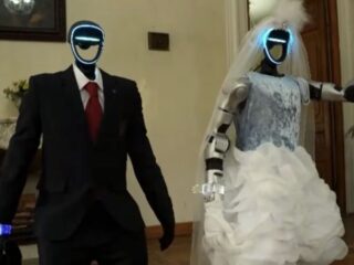 【世界初】AIが“自ら考えた誓いの言葉”で愛を誓う！ ロシアで開催された「ロボット同士の結婚式」が不気味