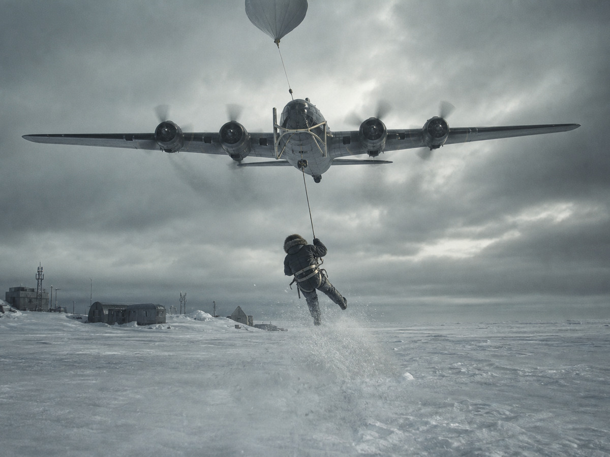 着陸しない飛行機が氷上の人間を吊り上げた!? CIA極秘作戦「スカイフック」——映画『ダークナイト』のあの装置は実在したの画像1