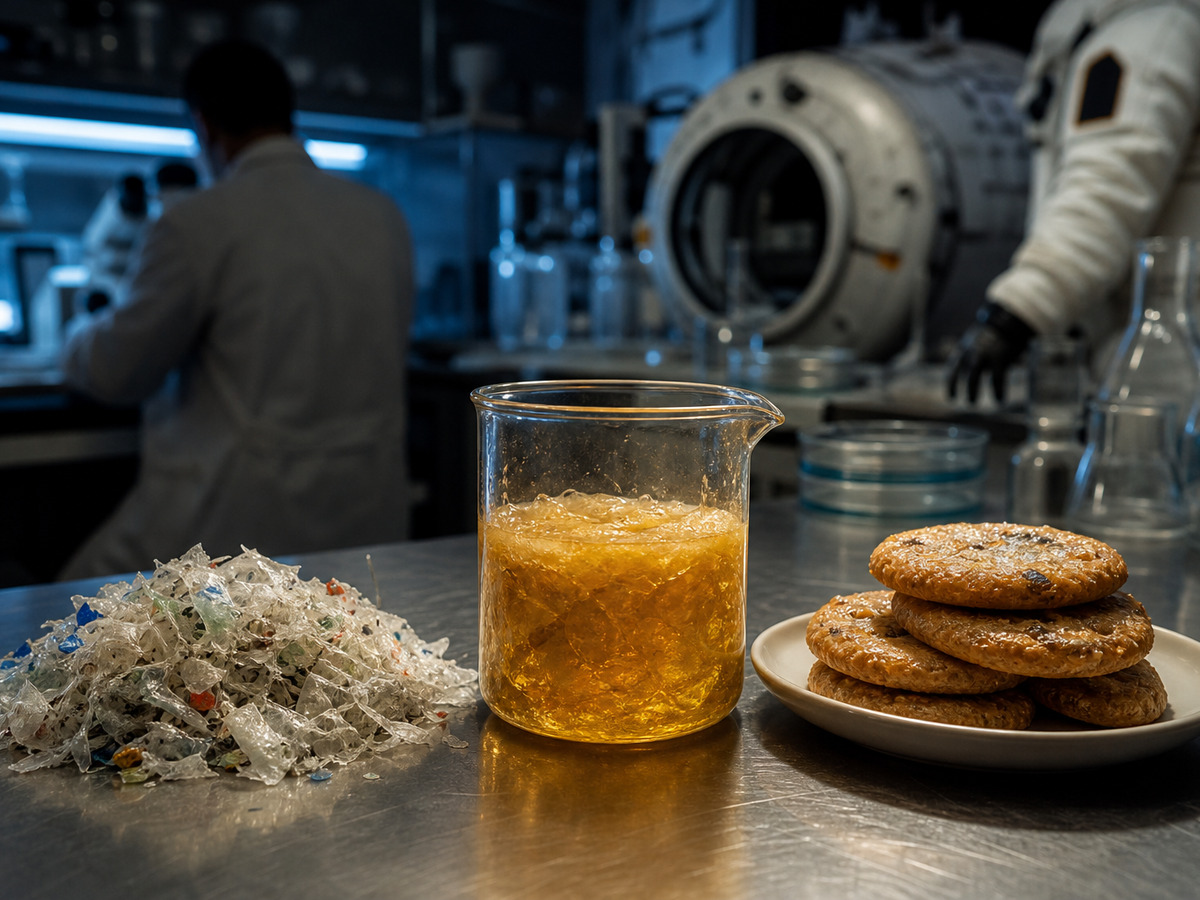 【驚愕】廃プラスチックが「クッキー」に変わる!? 米大学が開発したゴミを食料に変える異次元技術の正体の画像1
