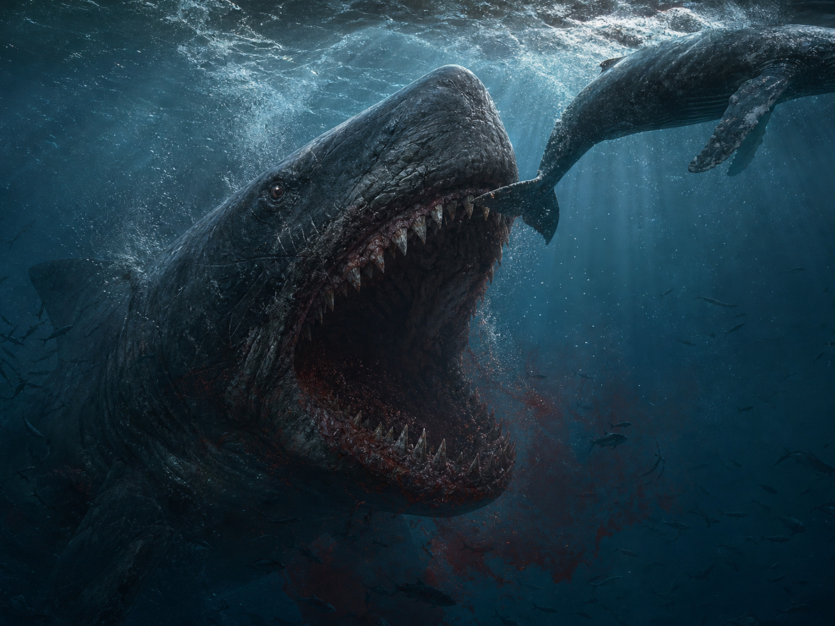クジラを襲う正体不明の怪物「シャークジラ」出現! ニューヨーク沖の怪物ザメに核廃棄物ミュータント説の画像1