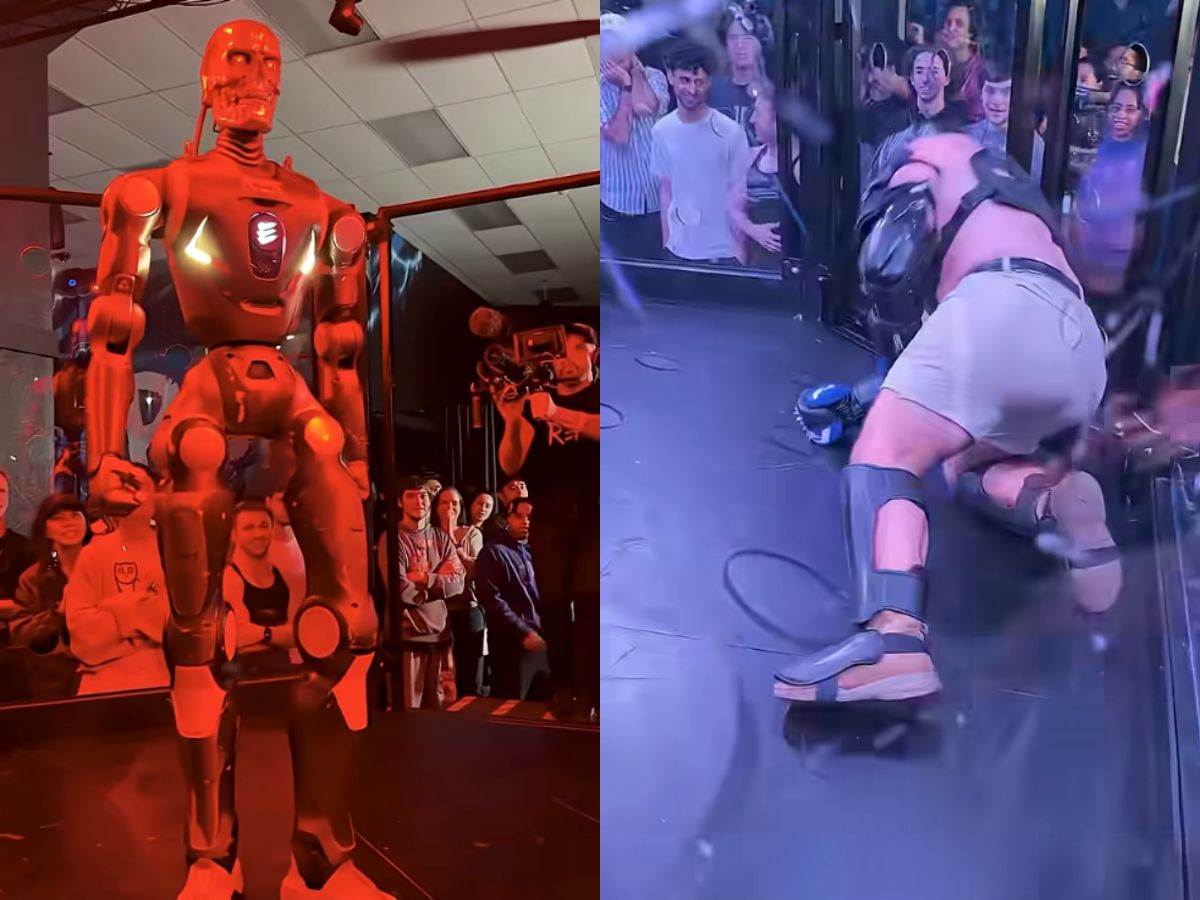 わずか44秒で決着! 初の「人間vsロボット」MMA戦が公開、相手はターミネーター顔のヒューマノイドの画像1